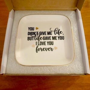 Scwhousi Ceramic Ring Jewlery Tray. 4.2 L x 4.2 W Packaged in cushioned box